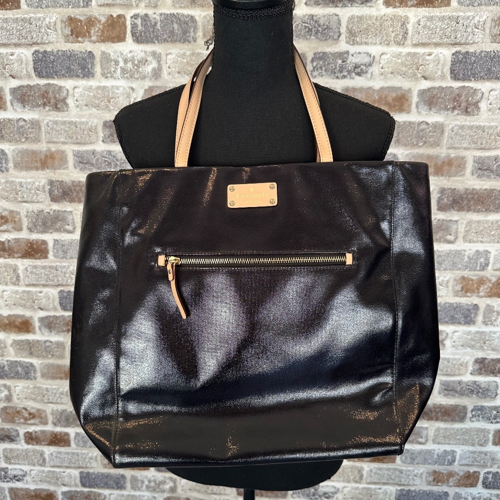 Black Coated Kate Spade Canvas Purse
